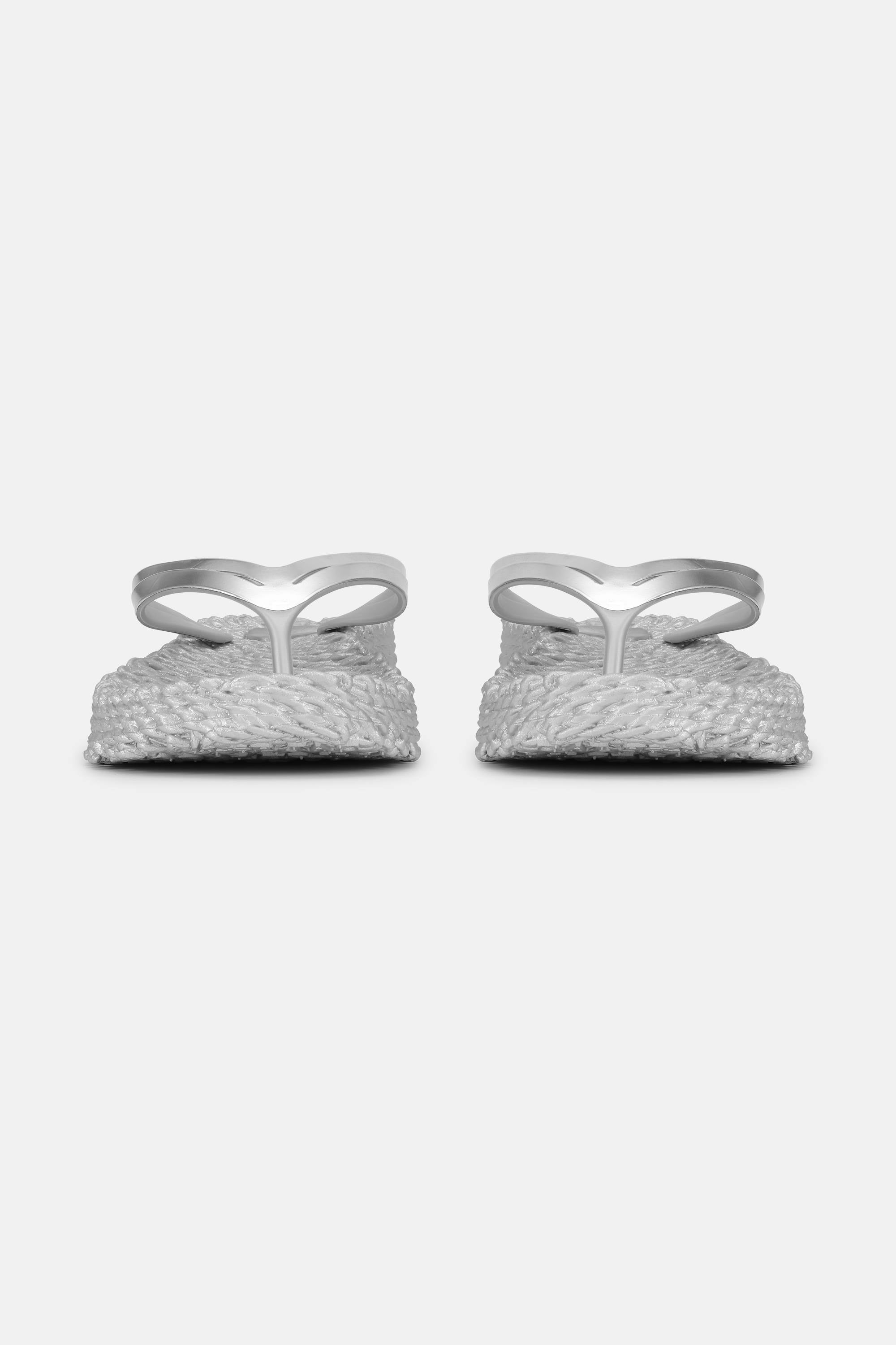 Plateau Flip-Flops Metallic - Silver